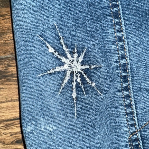 Baccini Blue Denim Women's Vest with Star Accents - Picture 3 of 4